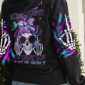 TO THAT B WITH MY NAME IN HER MOUTH MESSY BUN LEOPARD ALL OVER