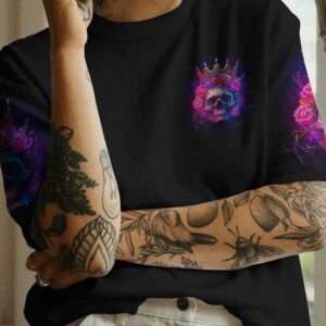 TREAT ME LIKE A QUEEN ROSE SKULL ALL OVER 1