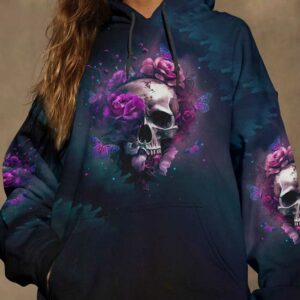 UNDERESTIMATE ME ROSE SKULL ALL OVER 1