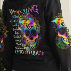 WARNING KINDA CRAZY SKULL MANDALA ALL OVER 2