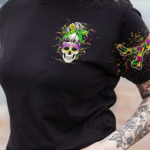 YES IM A B MARDI GRAS SKULL ALL OVER 3