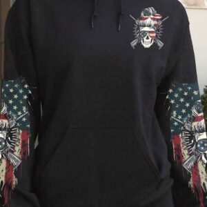 YOU COULDNT HANDLE ME AMERICAN SKULL MESSY BUN ALL 3