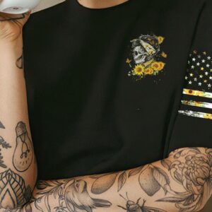 A LITTLE SUNSHINE A LITTLE SAVAGE SKULL SUNFLOWER ALL OVER 1