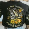A LITTLE SUNSHINE A LITTLE SAVAGE SKULL SUNFLOWER ALL OVER