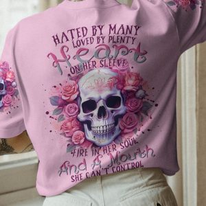 A MOUTH SHE CANT CONTROL SKULL ROSE ALL OVER 1 1