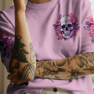 A MOUTH SHE CANT CONTROL SKULL ROSE ALL OVER 4