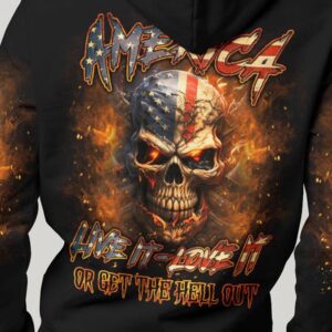 AMERICA LIVE IT LOVE IT OR GET THE HELL OUT SKULL ALL OVER 2