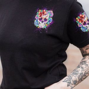 BUT DID YOU DIE MOM LIFE SKULL ROSE ALL OVER 1