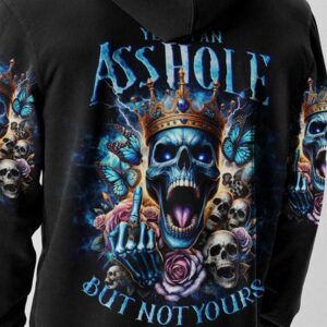 BUT NOT YOURS SKULL KING QUEEN COUPLE ALL OVER 2