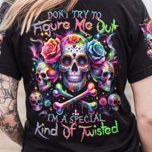 DONT TRY TO FIGURE ME OUT BONE SKULL ALL OVER 2