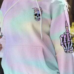 DONT TRY TO FIGURE ME OUT LEOPARD HOLO SKULL ALL OVER 1