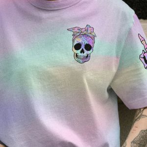 DONT TRY TO FIGURE ME OUT LEOPARD HOLO SKULL ALL OVER 3