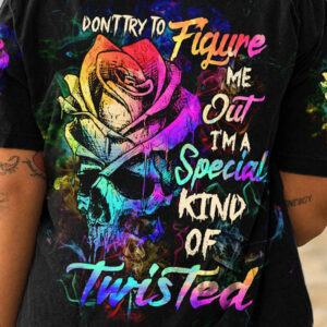 DONT TRY TO FIGURE ME OUT ROSE SKULL ALL OVER