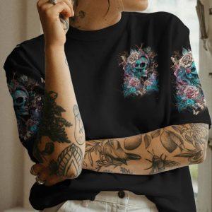 DONT TRY TO FIGURE ME OUT SKULL GIRL T SHIRT