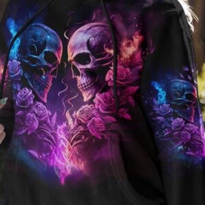 DONT TRY TO FIGURE ME OUT SKULL ROSE ALL OVER 3 1