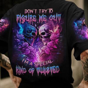 DONT TRY TO FIGURE ME OUT SKULL ROSE ALL OVER 4