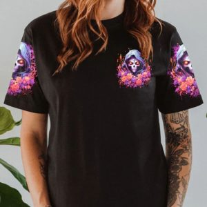 F BOMB MOM REAPER FLOWER ALL OVER PRINT T SHIRT 1