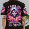 F BOMB MOM REAPER FLOWER ALL OVER PRINT T SHIRT