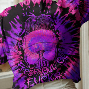 FRESH OUT OF F SKULL PURPLE TIE DYE ALL OVER 2