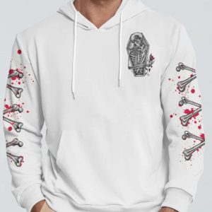 FROM OUR FIRST KISS SKELETON COUPLE ALL OVER PRINT HOODIE 1