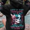 HATED BY MANY WANTED BY PLENTY SKULL FLOWER ALL OVER PRINT HOODIE