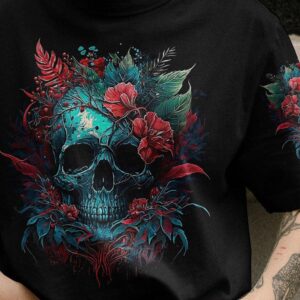 I AM A SWEET GIRL BUT IF YOU PISS ME OFF FLORAL SKULL ALL OVER 1