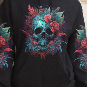 I AM A SWEET GIRL BUT IF YOU PISS ME OFF FLORAL SKULL ALL OVER 3