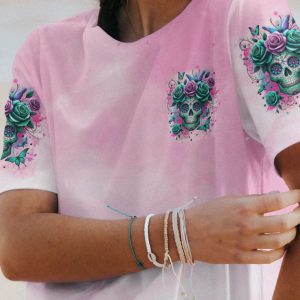 I AM A SWEET GIRL BUT IF YOU PISS ME OFF SUGAR SKULL ALL OVER PRINT T SHIRT 1