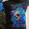 I AM THE STORM BLUE FLOWER SKULL ALL OVER