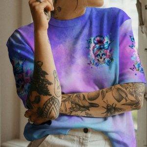 I AM THE STORM MESSY BUN ALL OVER PRINT T SHIRT 1