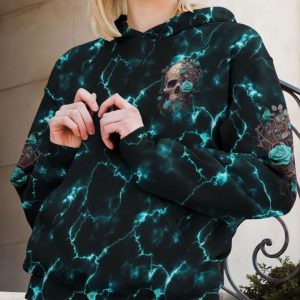 I AM THE STORM ROSE SKULL ALL OVER PRINT HOODIE 1
