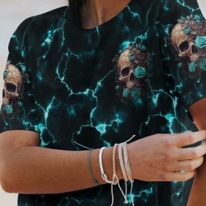 I AM THE STORM ROSE SKULL ALL OVER PRINT T SHIRT