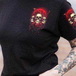 I AM THE STORM SKULL ROSES ALL OVER 1