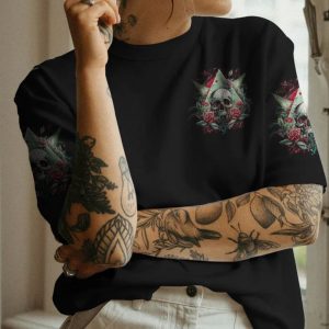 I AM THE STORM SKULL TRIANGLE ALL OVER PRINT T SHIRT