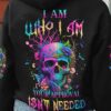 I AM WHO I AM COLORFUL SKULL ALL OVER 2