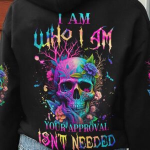 I AM WHO I AM COLORFUL SKULL ALL OVER 2