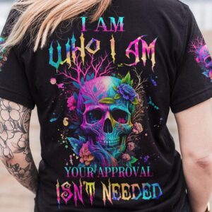I AM WHO I AM COLORFUL SKULL ALL OVER