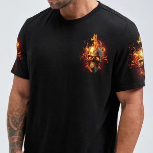 I AM WHO I AM FIRE SKULL ALL OVER PRINT T SHIRT 1