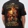 I AM WHO I AM FIRE SKULL ALL OVER PRINT T SHIRT