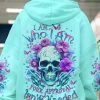 I AM WHO I AM SKULL ALL OVER PRINT HOODIE