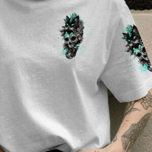 I AM WHO I AM SKULL BLACK CAT ALL OVER 3