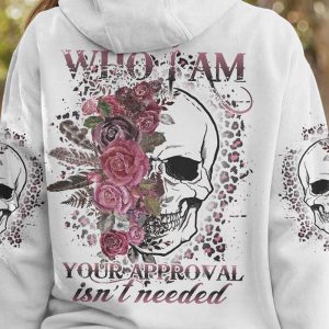 I AM WHO I AM SKULL FLOWER LEOPARD ALL OVER 1