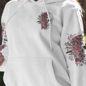 I AM WHO I AM SKULL FLOWER LEOPARD ALL OVER