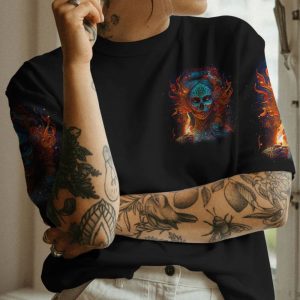 I AM WHO I AM SUGAR SKULL ALL OVER PRINT T SHIRT