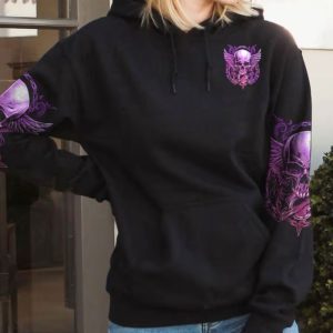 I AM WHO I AM WINGS SKULL ALL OVER PRINT HOODIE 1