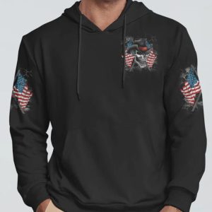 I BELIEVE IN RESPECT SKULL ALL OVER PRINT HOODIE