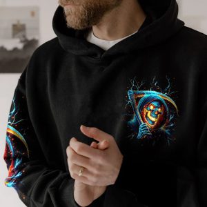 I CANT GO TO HELL MAD SKULL REAPER ALL OVER PRINT HOODIE