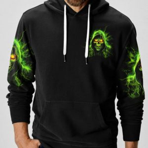 I CANT GO TO HELL REAPER SKULL ALL OVER PRINT HOODIE