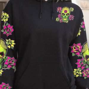 I HAVE 3 SIDES SUGAR SKULL ROSE ALL OVER 1