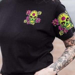 I HAVE 3 SIDES SUGAR SKULL ROSE ALL OVER 3